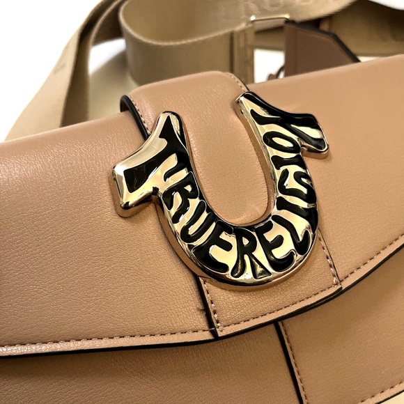 NWT Original TRUE RELIGION Shoulder Flap Bag Crossbody Signature Logo Horseshoe - Picture 3 of 8